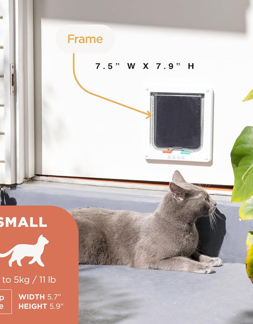 Load image into Gallery viewer, Cat and Small Pet Door, Small, White, Pets up to 11 Lbs
