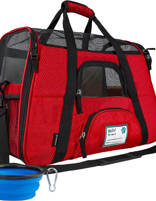 Load image into Gallery viewer, Airline Approved Pet Carrier for Cat, Soft Sided Dog Carrier for Small Dogs, Cat Travel Supplies Accessories for Indoor Cats, Ventilated Pet Carrying Bag Medium Large Kitten Puppy, Small Red
