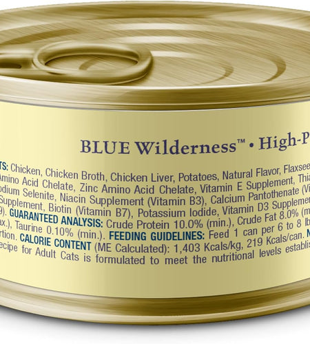 Wilderness High Protein Grain Free, Natural Adult Pate Wet Cat Food